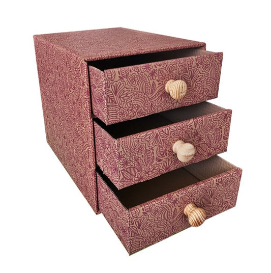 Cajonera carton morada